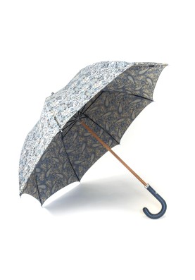 Navy/Chartreuse Paisley Vine Umbrella 