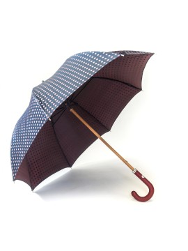 Navy/Maroon Medium Polka Dots Umbrella