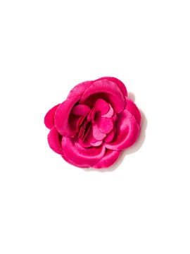 Hot Pink Rose Silk Lapel Flower