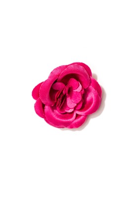 Hot Pink Rose Silk Lapel Flower 