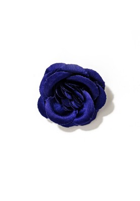 Indigo Rose Silk Lapel Flower 