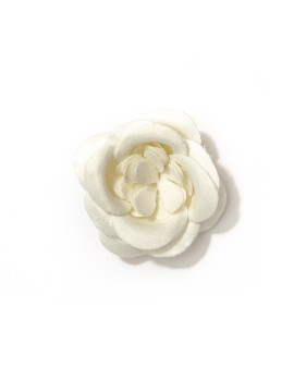 Ivory Rose Silk Lapel Flower