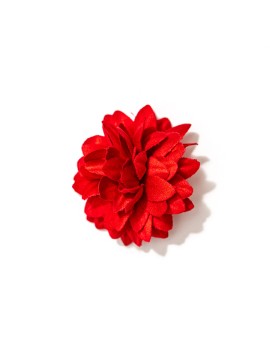 Red Daisy Silk Lapel Flower