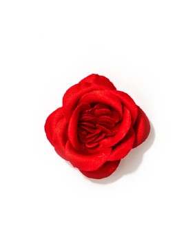 Red Rose Silk Lapel Flower