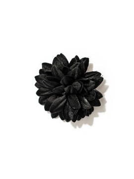 Black Daisy Silk Lapel Flower