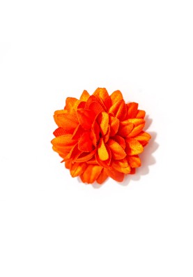 Bright Orange Daisy Silk Lapel Flower 