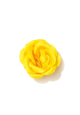 Bright Yellow Rose Silk Lapel Flower 