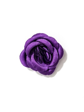 Purple Rose Silk Lapel Flower