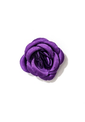 Purple Rose Silk Lapel Flower 