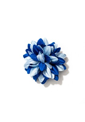 Lt. Blue/Periwinkle Blue Silk Daisy Lapel Flower 