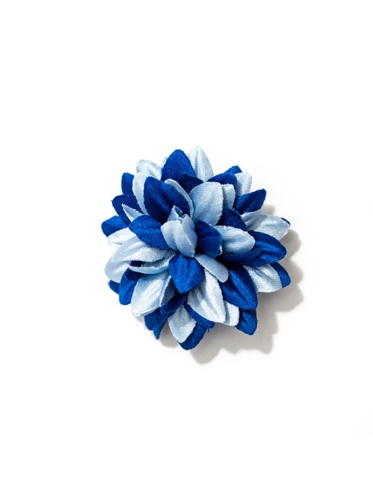 Lt. Blue/Periwinkle Blue Silk Daisy Lapel Flower