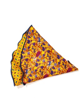 Marigold Mini Pines Neat/Circus Floral Print Silk Shappe Diamante Reversible Pocket Circle