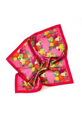 Rose Floral Print Pocket Square 