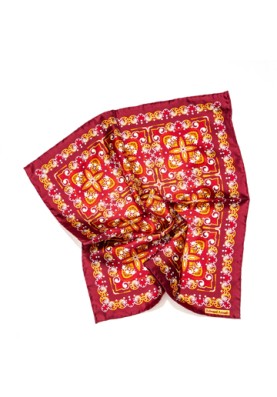 Madder Fancy Quatrefoil Print Pocket Square 