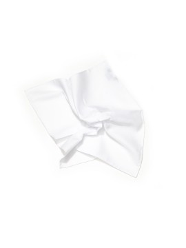 Classic White Hand Rolled Pocket Square