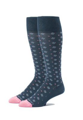 Naviere/Pink Neat/Nailhead O/C Socks 