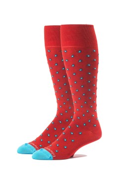 Red/Kerguelen Foulard O/C Socks
