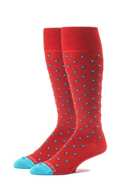 Red/Kerguelen Foulard O/C Socks 