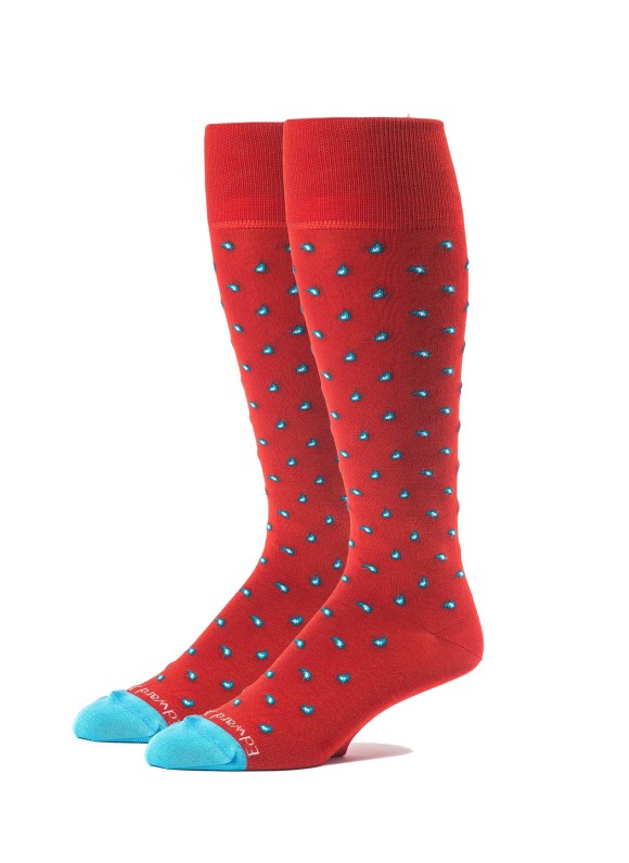 Red/Kerguelen Foulard O/C Socks