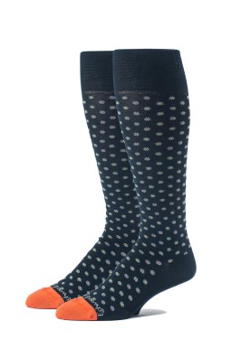 Navy/Orange OC Neat Socks 