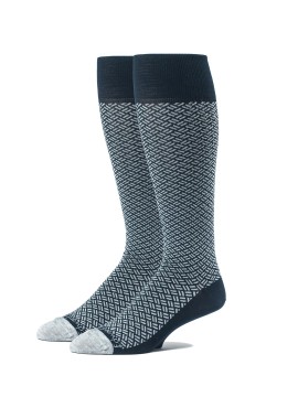 Navy/Heather OC Basket Weave Socks