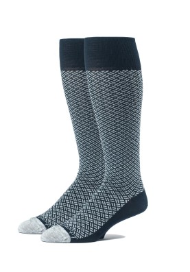 Navy/Heather OC Basket Weave Socks 