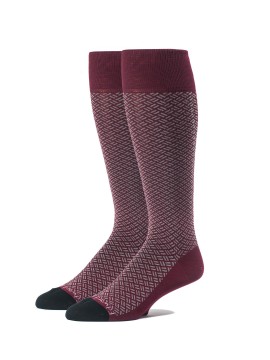 Wine/Black OC Basket Weave Socks