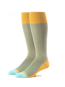 Yellow/Bahamas OC Basket Weave Socks