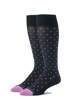 Black/Petale OC Herringbone/Dots Socks