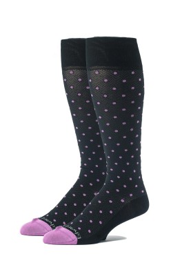 Black/Petale OC Herringbone/Dots Socks 