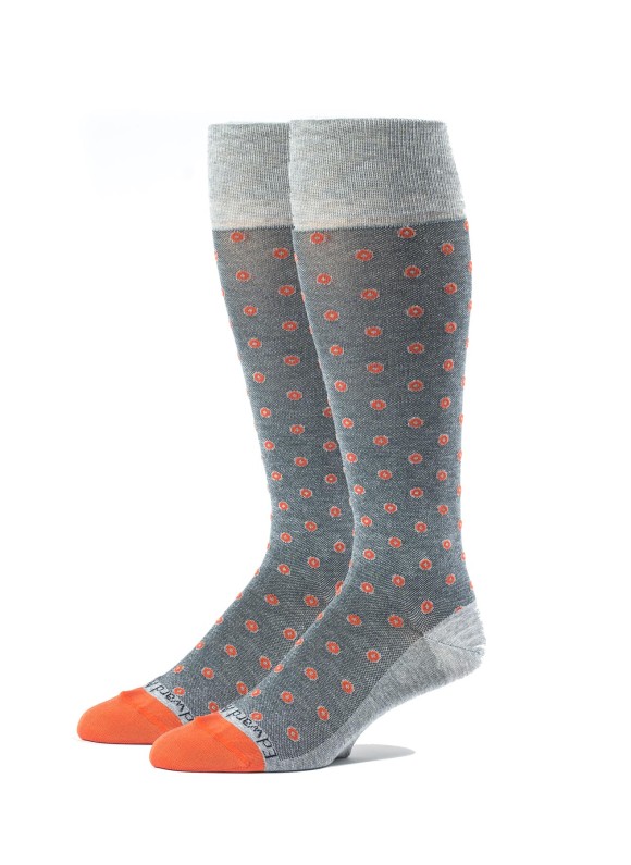 Grey/Orange OC Neat Socks