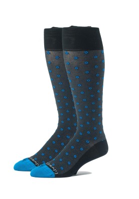 Black/Medium Blue OC Neat Socks 