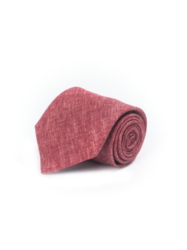 Solid Red Silk Shappe Print Tie