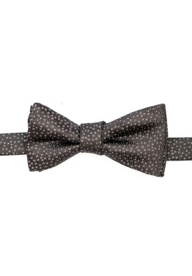 Black/White Scattered Mini Shadowed Dots Silk Bow Tie 