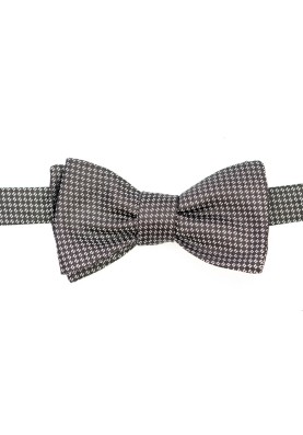 Blk/Wht Double Weave Bow Tie 