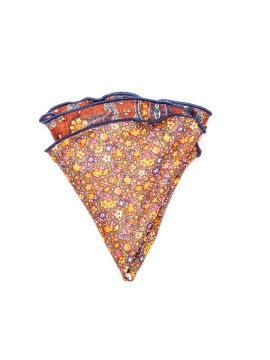Sienna Floral Paisley/Floral Silk Shappe Diamante Reversible Pocket Circle