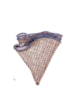 Charcoal Medallion/Geo Neat Silk Shappe Diamante Reversible Pocket Circle