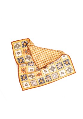 Sunglow Southwest Design Grid/Houndstooth Print Reversible Pocket Square 