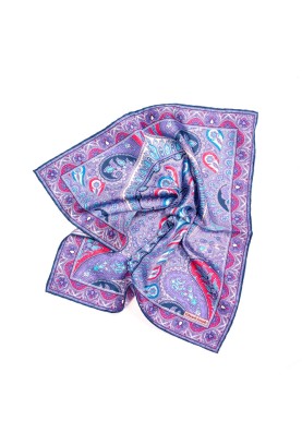 Lavender Paisley Print Pocket Square 