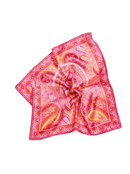 Pink Paisley Print Pocket Square