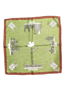 Green Canada Print Pocket Square