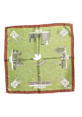 Green Canada Print Pocket Square 