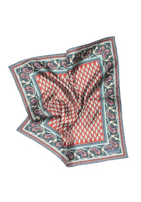 Barn Red Geo Neat Print Pocket Square 