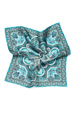 Blue Persian Print Pocket Square 