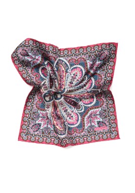 Rose Persian Print Pocket Square 