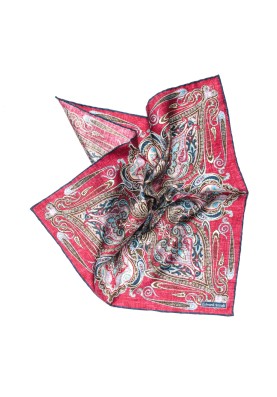 Rose Persian Print Pocket Square 