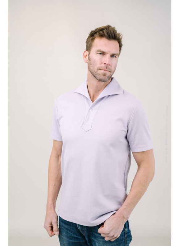 Lilac Short Sleeves Tailored Polo