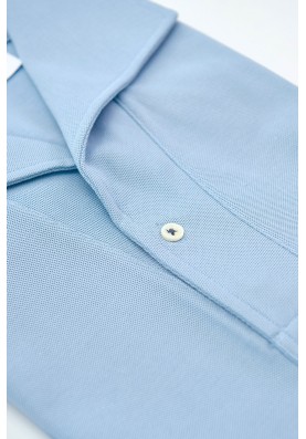 Lt Blue Short Sleeves Tailored Polo 