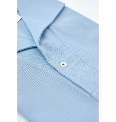 Lt Blue Short Sleeves Tailored Polo 