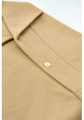 Oatmeal Short Sleeves Tailored Polo 